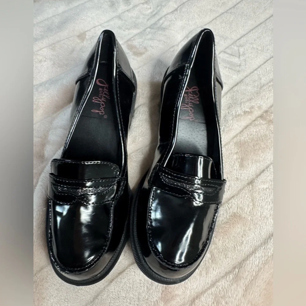 Jellypop Shiny Black Dress Loafers